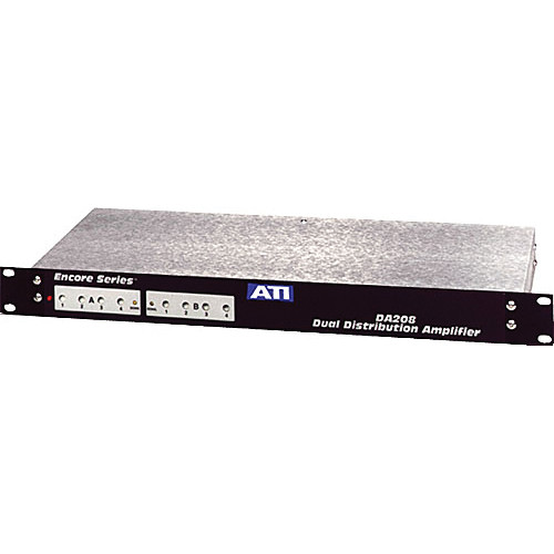 ATI Audio Inc DA208 - Dual 1x4 Distribution Amplifier with Clip Indicators