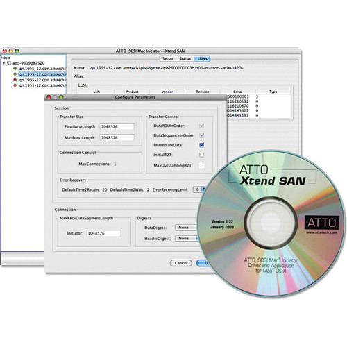ATTO Technology Xtend SAN iSCSI Initiator Software for Mac OS X - 50-User License