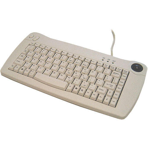 Adesso ACK-5010PW PS/2 Mini-Trackball Keyboard (White)