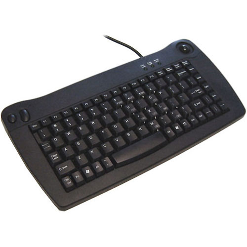 Adesso Wired Mini-Trackball Keyboard (Black)