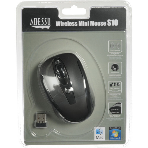 Adesso Wireless Mini Mouse S10