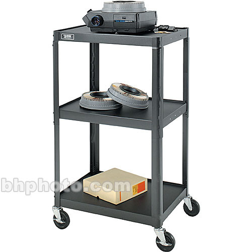 Advance 2 Shelf TV Cart, Black - 18x24x42"
