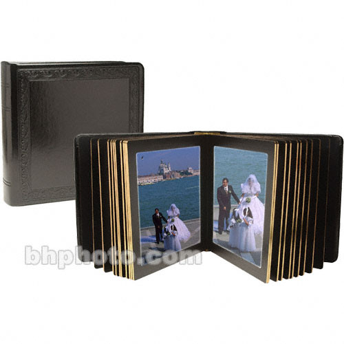 Albums X Library Bound Embossed Photo/Wedding Album Cover - for Up To 15 Pages 5x7" (Black/Gold)