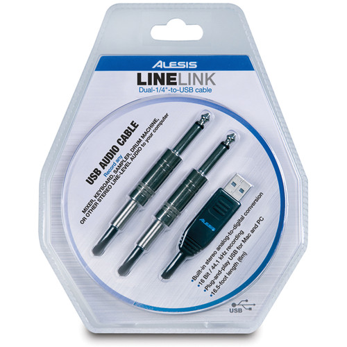 Alesis LineLink - Dual 1/4" to USB Cable