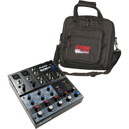 Alesis MultiMix 6 USB Mixer with Padded Bag Kit