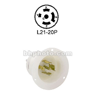 Altman Twist-Lock Connector - 4 Pole, 5 Wire Recessed Male - 20A