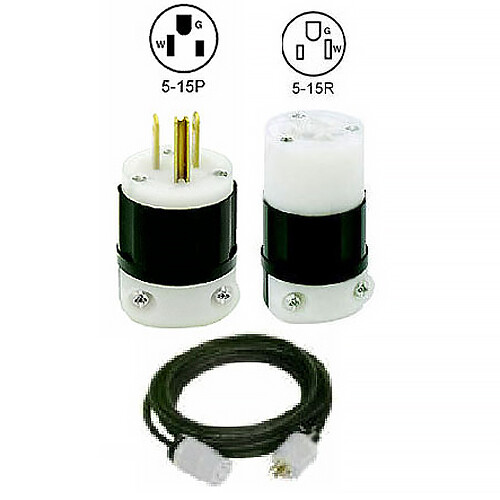 Altman 5' Edison Extension Cable - 2-Pin, Ground - 20 Amp