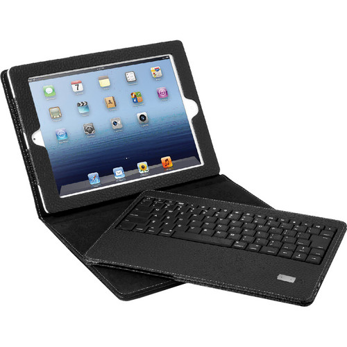 Aluratek Bluetooth Folio Case With Removable Keyboard for iPad, iPad 2 & new iPad
