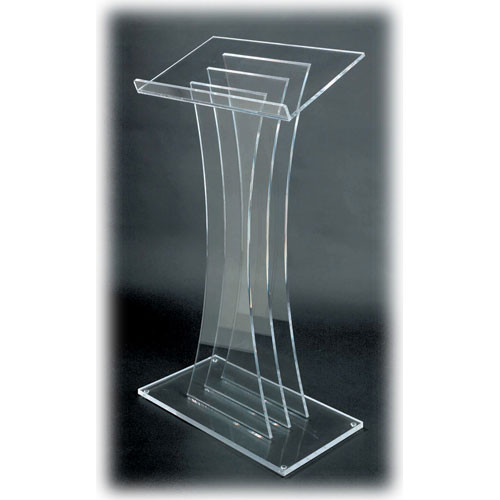 AmpliVox Sound Systems SN3065 Contemporary Acrylic Lectern (Clear)