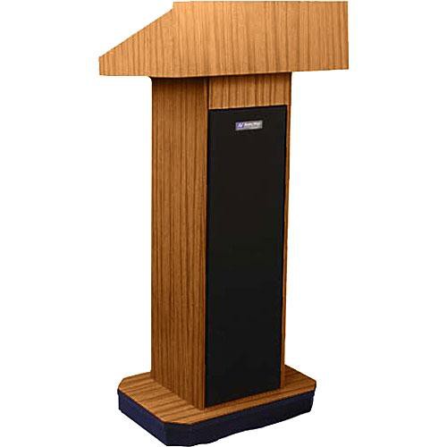 AmpliVox Sound Systems W505 Executive Non-Sound Column Lectern (Medium Oak)