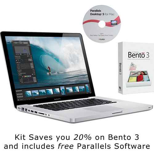 Apple 15.4" MacBook Pro Notebook Computer with Bento 3 and Parallels 5 Software