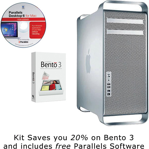 Apple Mac Pro Desktop Computer Workstation (Early 2009) with Bento 3 and Parallels 6 Software