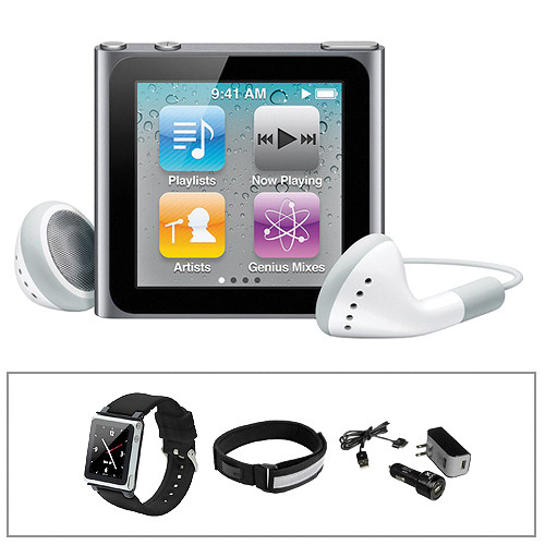 Apple iPod nano 8GB (6th Generation) Kit (Silver) B&H Photo