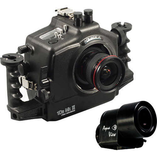 Aquatica Underwater Housing w/ Double Nikonos Bulkheads for Canon 1Ds Mark III