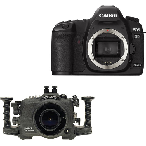 Aquatica Underwater Housing w/ Double Nikonos Bulkheads Kit with Canon EOS 5D Mark II Digital Camera
