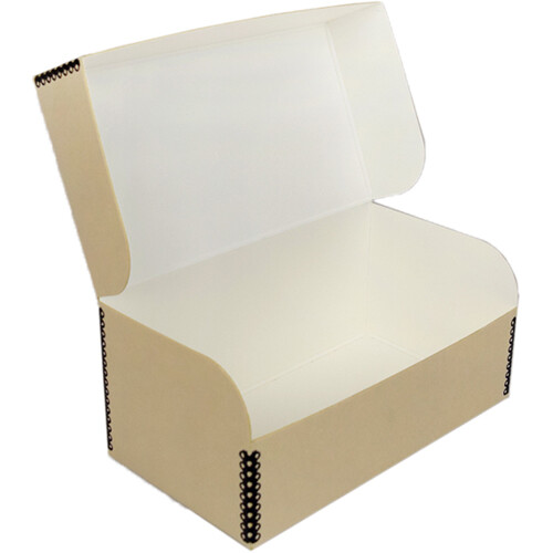 Archival Methods Hinged Lid Box (Tan, 10.3 x 7.1 x 5.1")