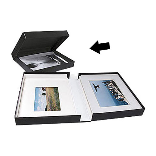 Archival Methods Onyx Portfolio Box - 11.25 x 14.25 x 2" - Black Buckram/Black