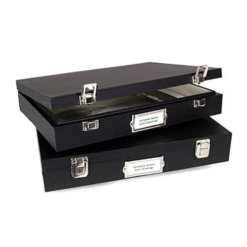 Archival Methods Solander Museum Case (17.5 x 25.25 x 2.5" Interior, Black with White Lining)