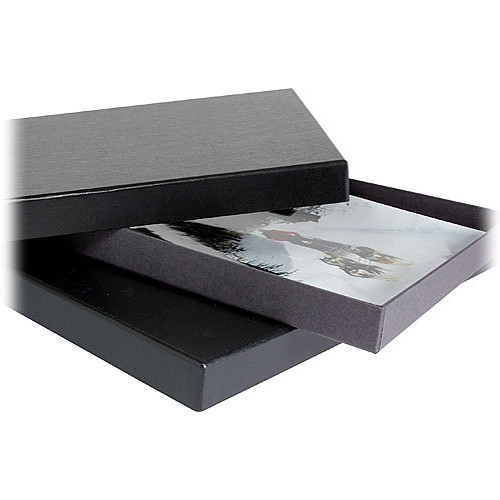 Archival Methods Print Lux Box - 8-1/8 x 10-1/8 x 1-1/8" - Black with Black Lining
