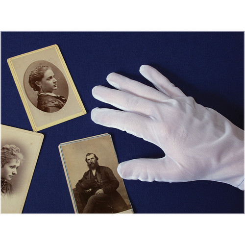 Archival Methods Medium-Weight White Cotton Inspection Gloves (Extra Small, 12-Pack)
