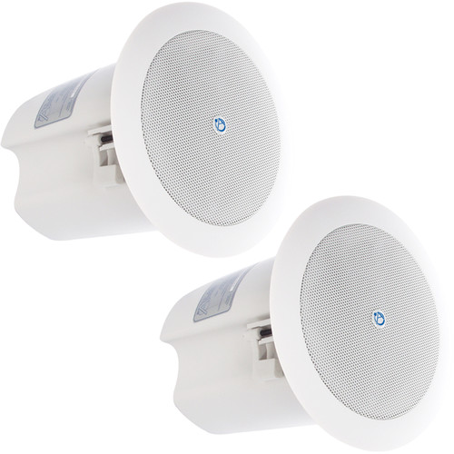 AtlasIED FAP40T Strategy II Series 4" 16W Ceiling Speakers (Pair, White)