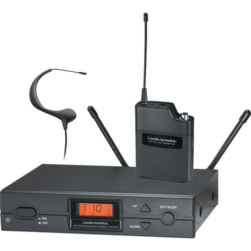 Audio-Technica ATW-2193a Wireless Headworn Microphone System (Black)