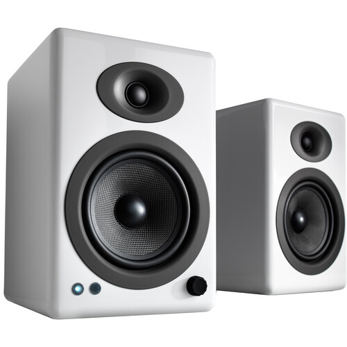 Audioengine A5+ 2-Way Bookshelf Speakers (Hi-Gloss White, Pair)