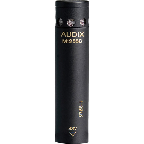 Audix M1255B-W Miniature Condenser Microphone with 25' Cable (Cardioid, White)