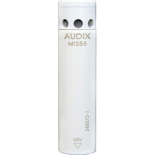 Audix M1255-HC High Output Miniature Condenser Microphone with 25-foot Cable (Hypercardioid) (White)