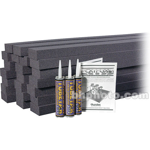Auralex PlatFoam (Charcoal Gray) - 24 Pieces with 3 Tubes of Tubetak Pro Adhesive