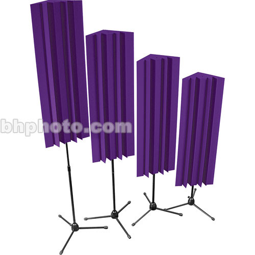 Auralex Stand-Mounted LENRD (Purple) - 4 Pieces with Stands