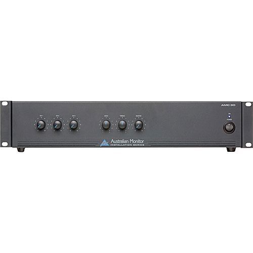 Australian Monitor AMC30 3x1 Rack Mountable Mixer/Amplifier (30W @ 4 Ohms)