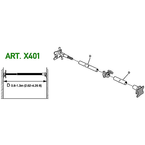 Avenger X401 Cross Pole 1300 Kit (2.62 - 4.26')