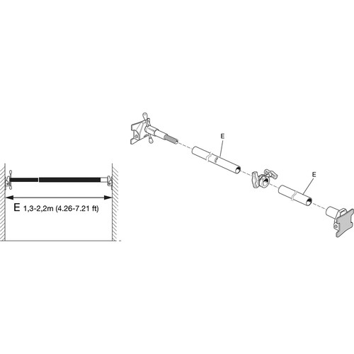 Avenger X402 Cross Pole 2220 Kit (4.26 - 7.21')