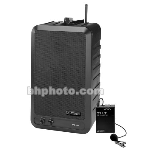 Azden APS 25-VL1 2-Way Powered Speaker with Wireless VHF Lavalier Microphone System