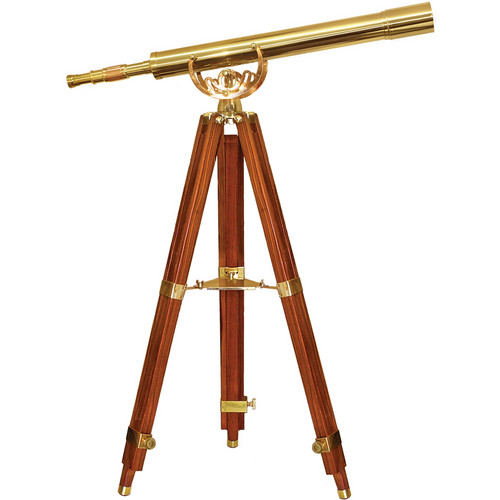 Barska 32x80 f/7.5 Anchormaster Classic Brass Telescope with Mahogany Tripod