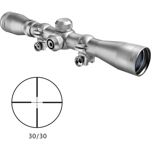 Barska 4x32 Plinker-22 Riflescope (30/30 Reticle, Silver)