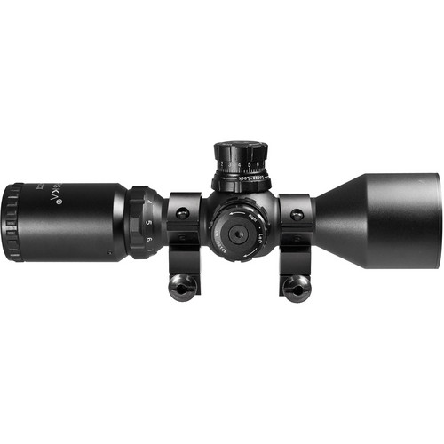 Barska 3-9x42 Contour Riflescope (Red-Green Mil-Dot Illuminated Reticle, Matte Black)