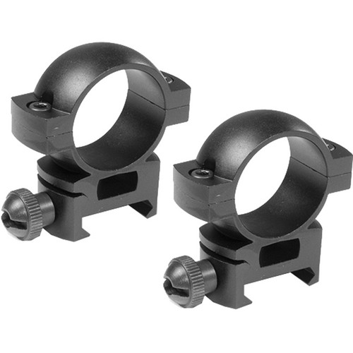 Barska Weaver-Style Rings with Peep (1", Aluminum, Low, Matte Black)