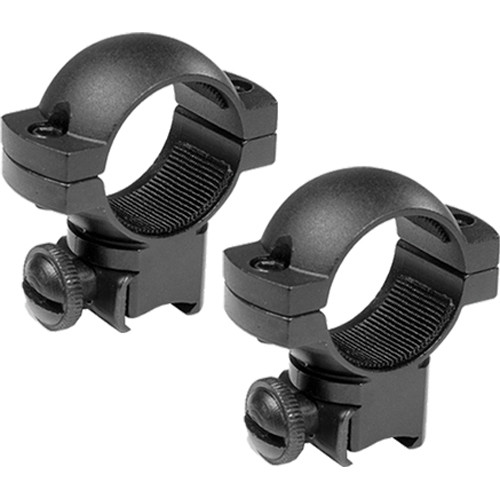 Barska Dovetail-Style Airgun .22 Riflescope Rings (1", Aluminum, High, Matte Black)