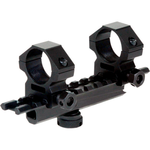 BSA Optics Upper Receiver Handle Mount with Rings for AR/M4 Rifles (Black)