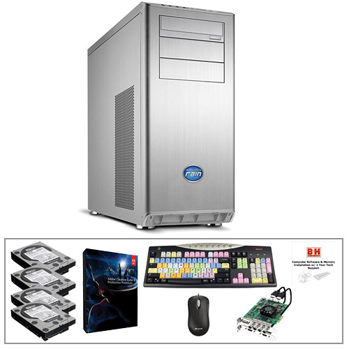 B&H Photo PC Pro Workstation Turnkey System with a Rain Computers Element VFX, Production Premium CS6 and DeckLink HD Extreme 3D