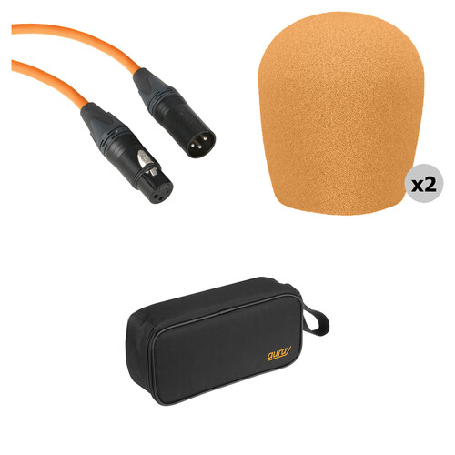 B&H Photo Video Performance Microphone Windscreen and XLR Cable ID Kit (Orange)
