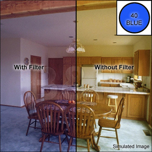 B+W 67 mm CC 40B (Blue)  Color Compensating  Filter