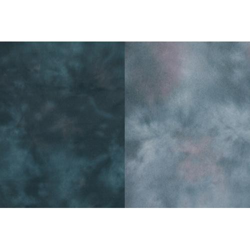 Backdrop Alley Reversible Muslin Backdrop (10 x 24', Aqua Night/Blue Meadow)