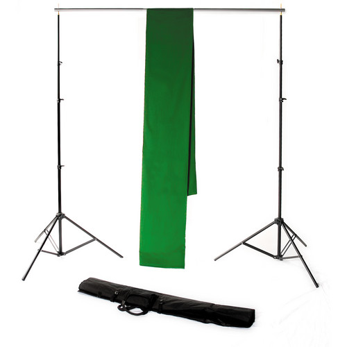 Backdrop Alley STDKT-10G Studio Stand with Chroma-Key Green Kit (10 x 10' Fabric)
