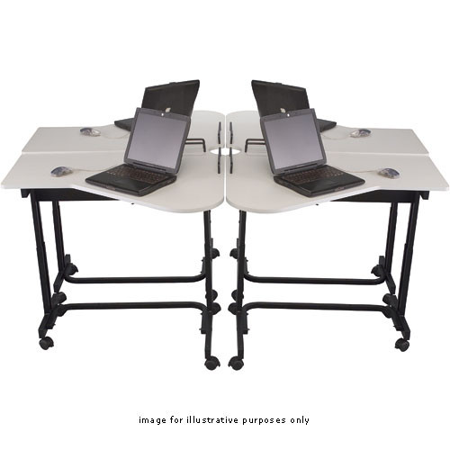 Balt Write-Angle Desks,  Cluster - 2-Right and 2-Left Units  Model 82783  -  (Gray)