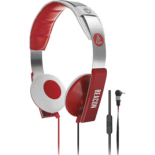 Beacon Audio Orion On-Ear Headphones With In-Line Mic (Red)