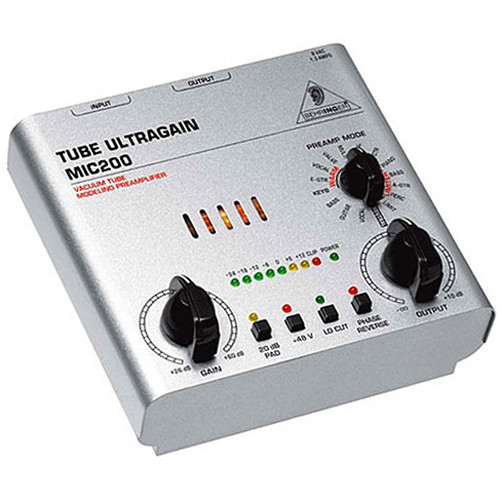 Behringer MIC200 - TUBE ULTRAGAIN Preamp MIC200 B&H Photo Video