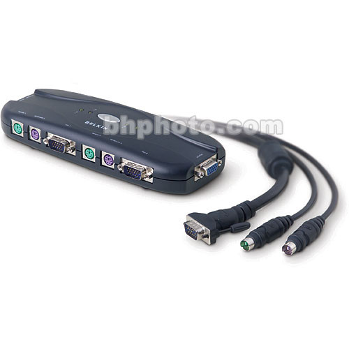 Belkin 4-Port Compact PS/2 KVM Switch with Bundled Cables